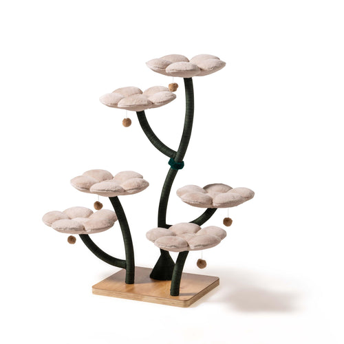 Maruvis Beige Blossom çiçek kedi ağacı tırmalama alanı detayı