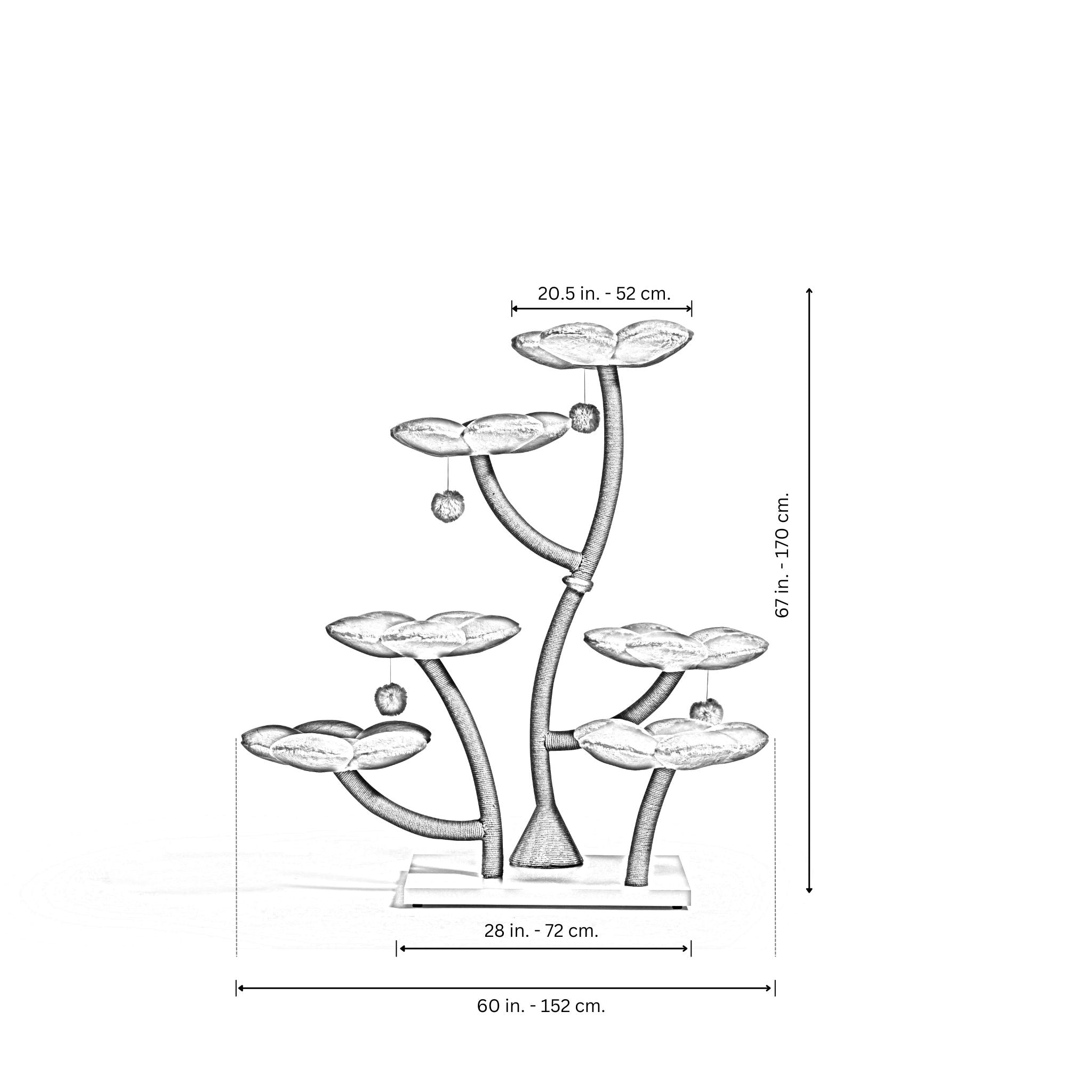 yumusak pelus kaplamali cok katli kedi evi
